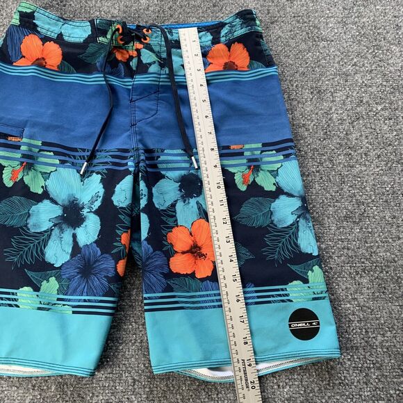 O’Neill Hyperfreak Mens Board Shorts Swim Trunks Surfing Blue Floral Size 29 - Picture 7 of 16